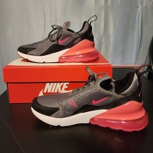 Nike Air Max 270 Gray and Pink Shoes